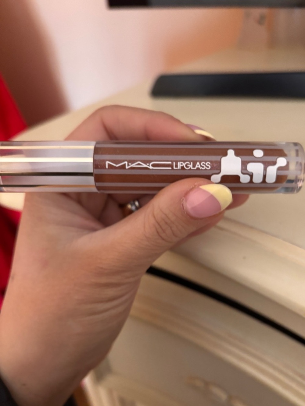NEW!! MAC Cosmetics Lipglass Lip Gloss - Warm Brown Shine in “Space Champagne “